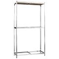 vidaXL 2-posch. stojany na pneumatiky 3ks strieborné 110x40x180cm oceľ