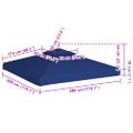 vidaXL Náhradná strieška na altánok 310 g/m², tmavomodrá 3x3 m