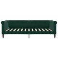 vidaXL Denná posteľ s matracom tmavozelená 100x200 cm zamat