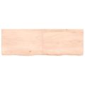 vidaXL Nástenná polica 120x40x(2-6) cm neošetrený dubový masív