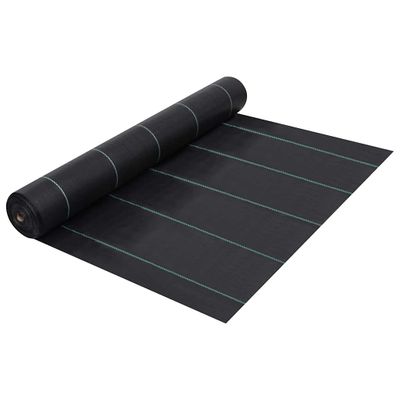 vidaXL Tkanina proti burine PP 1x50 m čierna