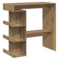 vidaXL Barový stôl+regál, dub artisan 100x50x101,5 cm