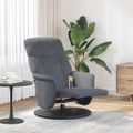 vidaXL Masážne relaxačné kreslo Tmavo šedá 91 x 71 x 105 cm Zamat