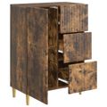 vidaXL Servírovacia skriňa so zásuvkou Dymový dub 66 x 34,5 x 90 cm