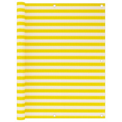 vidaXL Balkónová markíza žlto-biela 120x500 cm HDPE