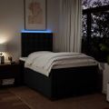 vidaXL Boxspring posteľ s matracom čierna 120x190 cm látka