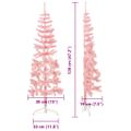 vidaXL Umelý vianočný polovičný stromček s podstavcom ružový 120 cm