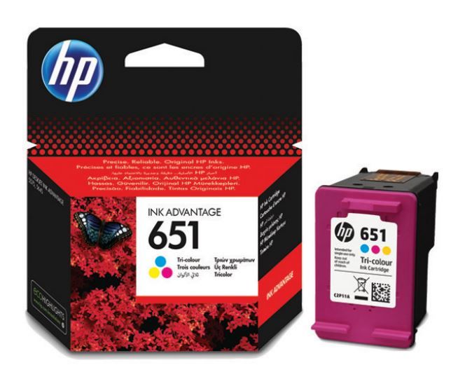 HP 651 3farebná ink kazeta, C2P11AE