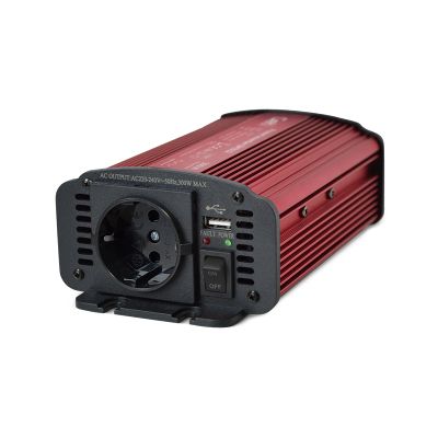 Menič napätia GETI GPI 312 12V/230V 300W USB Schuko