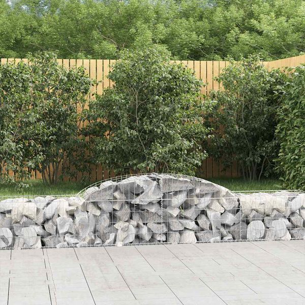 vidaXL Oblúkové gabionové koše 2 ks 300x50x40/60 cm pozinkované železo