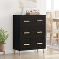 vidaXL Servírovacia skriňa Čierny dub 69,5 x 34 x 90 cm