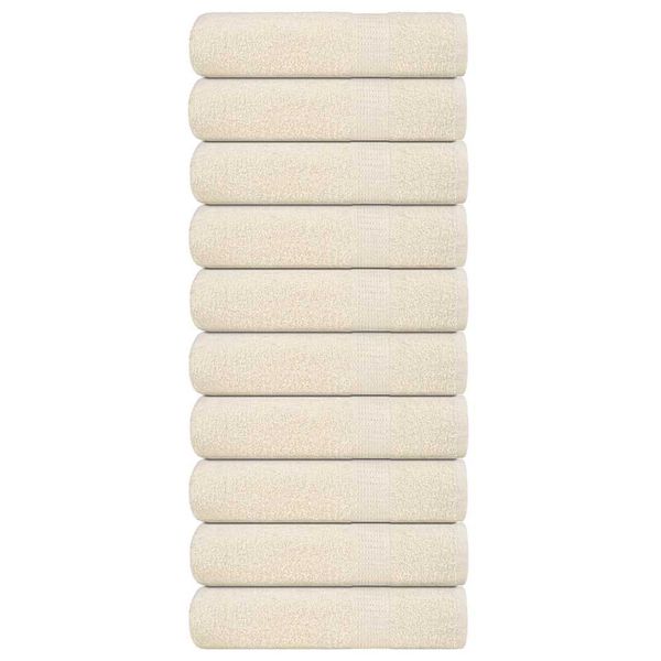 vidaXL Utierky na ruky FROGN 10 ks krémové 50x100 cm 360 g/m²