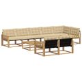 vidaXL Záhradná súprava gaučov 9 ks Biela a béžová