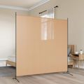 vidaXL Jednopanelový rozdeľovač miestnosti Béžová 175 x 180 cm Látka