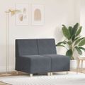 vidaXL Bezrúčková modulárna sofa jednotka 2 ks Tmavo šedá Zamat
