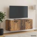 vidaXL Nástenná TV skrinka Staré drevo 78,5 x 31 x 30 cm