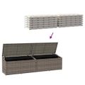 vidaXL Záhradný úložný box sivý 220x50x58 cm polyratan