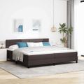 vidaXL Posteľ s pružinovým rámom Tmavohnedá 200 x 200 cm látka