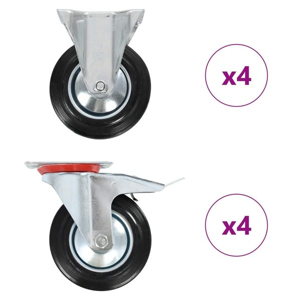 vidaXL Kolieska 8 ks 160 mm