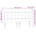 vidaXL Čelo postele s LED zelené 183x16x118/128 cm látka