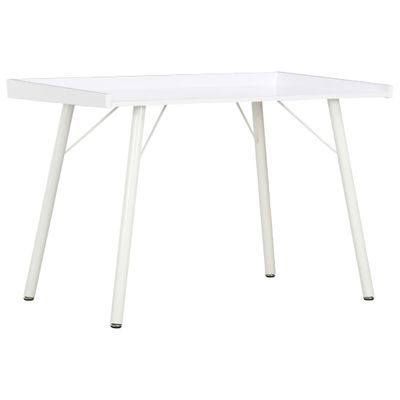 vidaXL Stôl biely 90x50x79 cm