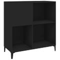 vidaXL Skrinka na platne čierna 84,5x38x89 cm kompozitné drevo