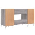 vidaXL Stôl sivý dub sonoma 140x50x75 cm kompozitné drevo
