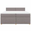 vidaXL Boxspring posteľ s matracom sivohnedý 200x200 cm látka