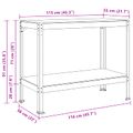 vidaXL Pracovný stôl Čierny 115 x 55 x 91 cm Spracované drevo a kov