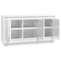 vidaXL Komoda lesklá biela 102x35x55 cm spracované drevo