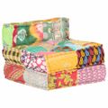 vidaXL Modulárna taburetka, patchwork, látka