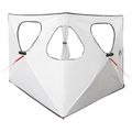 vidaXL Poľovnícky stan 145 x 145 x 150 cm Biela s blackoutom