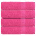 vidaXL Osušky do kúpeľne FROGN 4 ks ružové 100x150 cm 360 g/m²