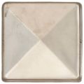vidaXL Pyramídové krytky na plotové stĺpiky 6 ks 81x81 mm nehrdzavejúca oceľ