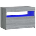 vidaXL Nočné stolíky s LED svetlami sivá sonoma 60x35x40 cm