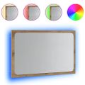 vidaXL Kúpeľňové zrkadlo s LED svetlom dub artisan 60x8,5x38 cm