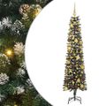 vidaXL Umelý vianočný stromček Zelená 180 cm PVC, plast a oceľ