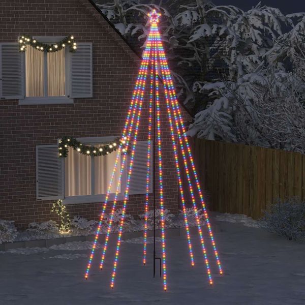 vidaXL LED vianočný stromček interiér exteriér 576 LED farebné 3,6 m