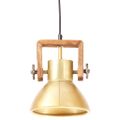 vidaXL Industriálna závesná lampa 25 W mosadzná 19 cm okrúhla E27