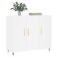 vidaXL Komoda biela 90x34x80 cm kompozitné drevo