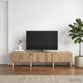 vidaXL TV skrinka 147 x 34,5 x 30 cm Dub artisan Kompozitné drevo