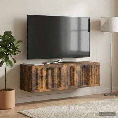 vidaXL Nástenná TV skrinka Dymový dub 98 x 31 x 30 cm Kompozitné drevo