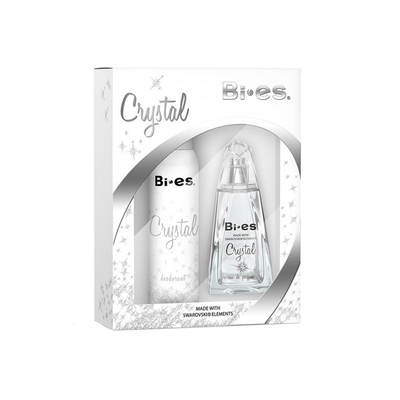 BI-ES CRYSTAL dámska darčeková súprava - parfumovaná voda 100 ml + dezodorant 150 ml