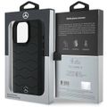Puzdro Mercedes pre iPhone 16 Pro 6,3" MEHCP16L23RWRSK Hardcase MB Waves Kožené čierne