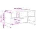 vidaXL TV skrinka 100 x 36 x 49,5 cm Staré drevo Kompozitné drevo