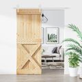 vidaXL Posuvné dvere 80 x 210 cm Masívne borovicové drevo (neupravené)