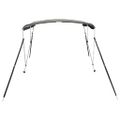 vidaXL Strieška Bimini s 3 oblúkmi a sieť. stenami 183x(185-198)x137cm
