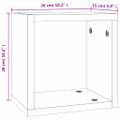 vidaXL Stenné police 2 ks Dymová dub 26 x 15 x 26 cm Kompozitné drevo