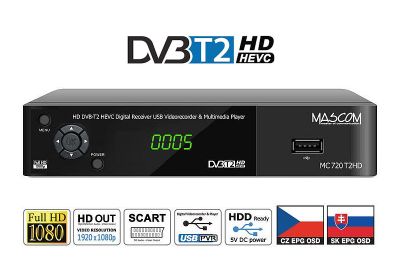 Mascom MC720T2 hd DVB-T2 H.265/HEVC