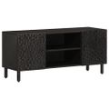 vidaXL TV skrinka, čierna 105x33x46 cm, mangový masív